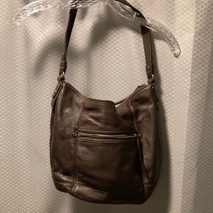 Woman’s all leather brown purse